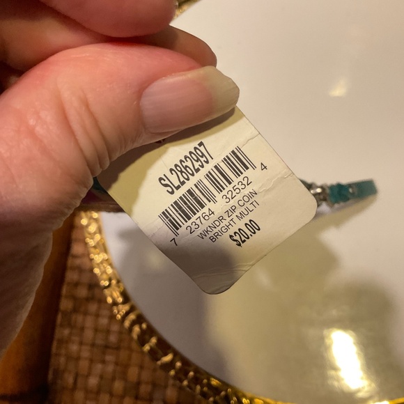 VTG Fossil Chevron Pattern Small Coin Purse NWT - Picture 4 of 6